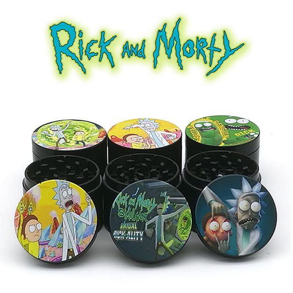 R&M 3PC Metal Grinder with storage Rick and Morty