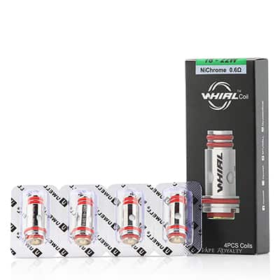 Uwell Whirl Replacement Coils (0.6ohm & 1.8ohm) for Whirl 20, Whirl 22 Starter Kit (4 Pack)